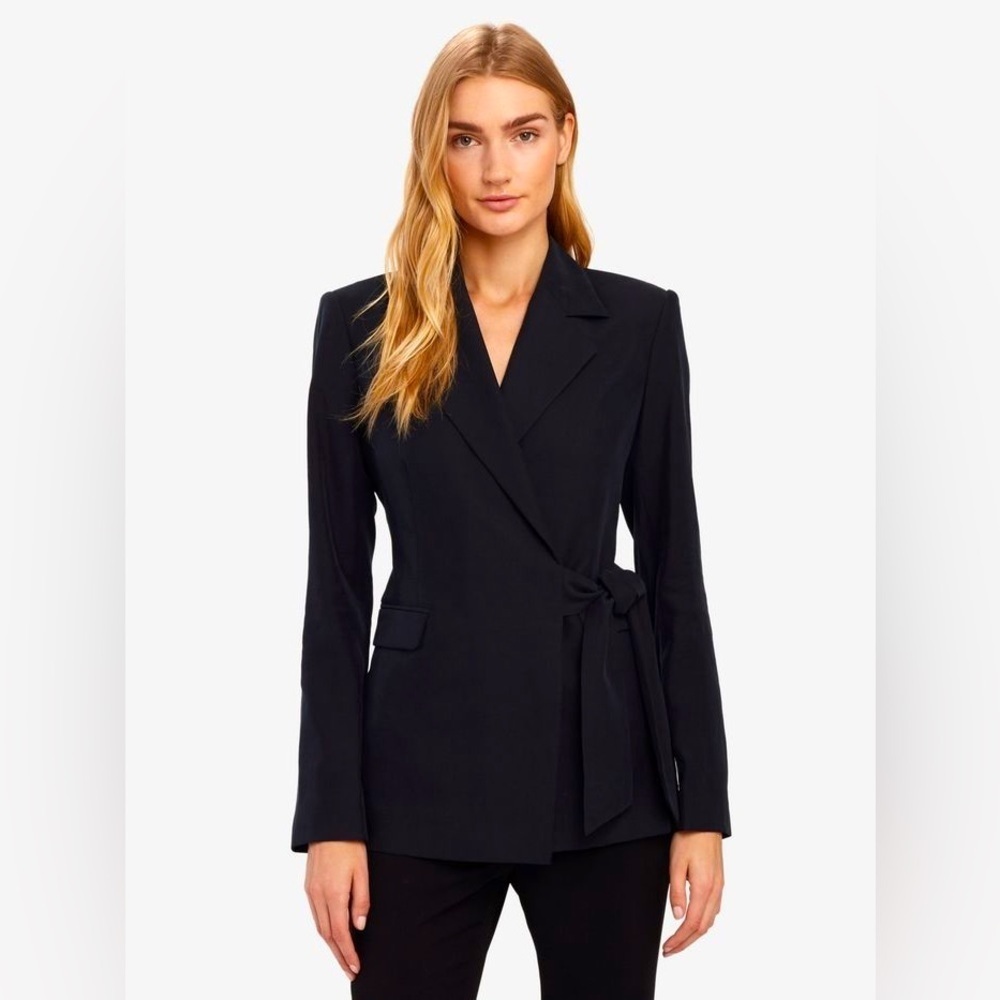BILLIE THE LABEL Sawyer Side Tie Blazer Black S